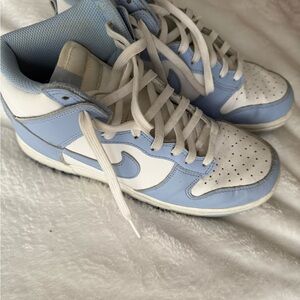 Nike Women's Sky Blue and White Sneakers